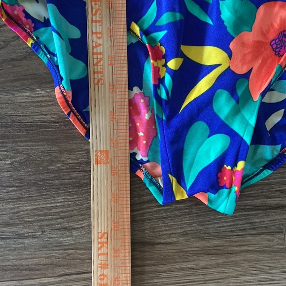 VTG 90’s bright floral swimsuit one piece NWT dead stock size 18 Beachy vaca - Picture 4 of 10